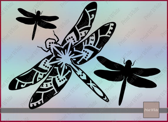 Download Dragonfly Svg Dragonfly Mandala Zentangle Mandala Animal Etsy
