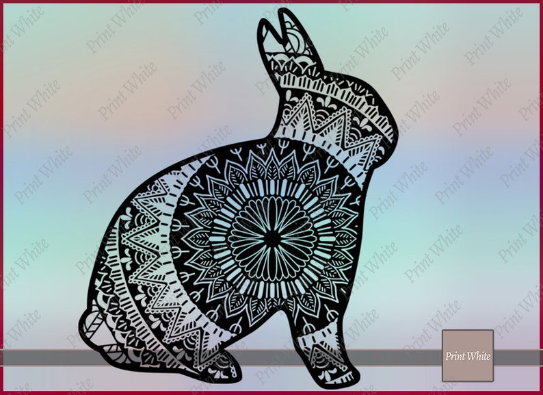 Download Bunny Svg Zentangle Bunny Mandala Bunny Woodland Svg ...