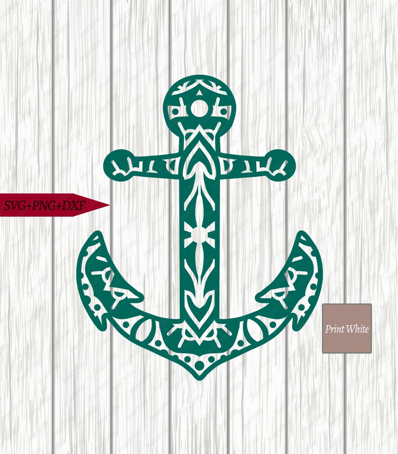 Download Anchor Mandala Svg Dxf Png Nautical Sublimation Design Cricut | Etsy