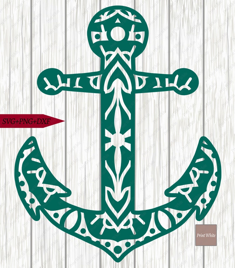 Download Anchor Mandala Svg Dxf Png Nautical Sublimation Design Cricut | Etsy