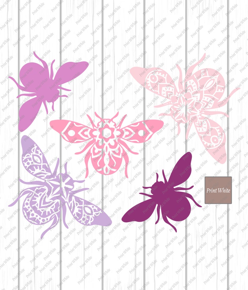 Download Mandala Bee Svg Zentangle Bee Svg Bee Clipart Bee Cut File ...