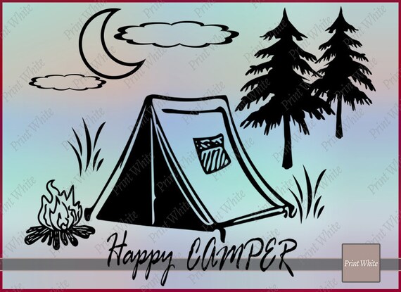 Download Happy Camper Svg Tent Svg Tent Clipart Camper Clip Art Camping Etsy
