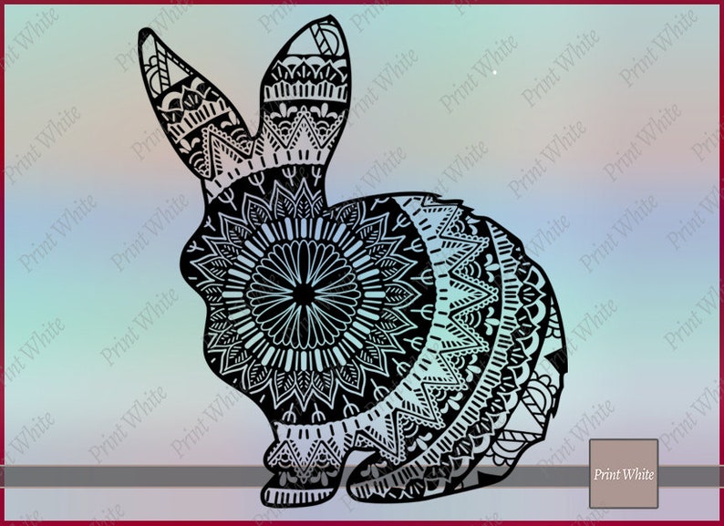 Download Bunny Svg Zentangle Bunny Mandala Bunny Woodland Svg ...
