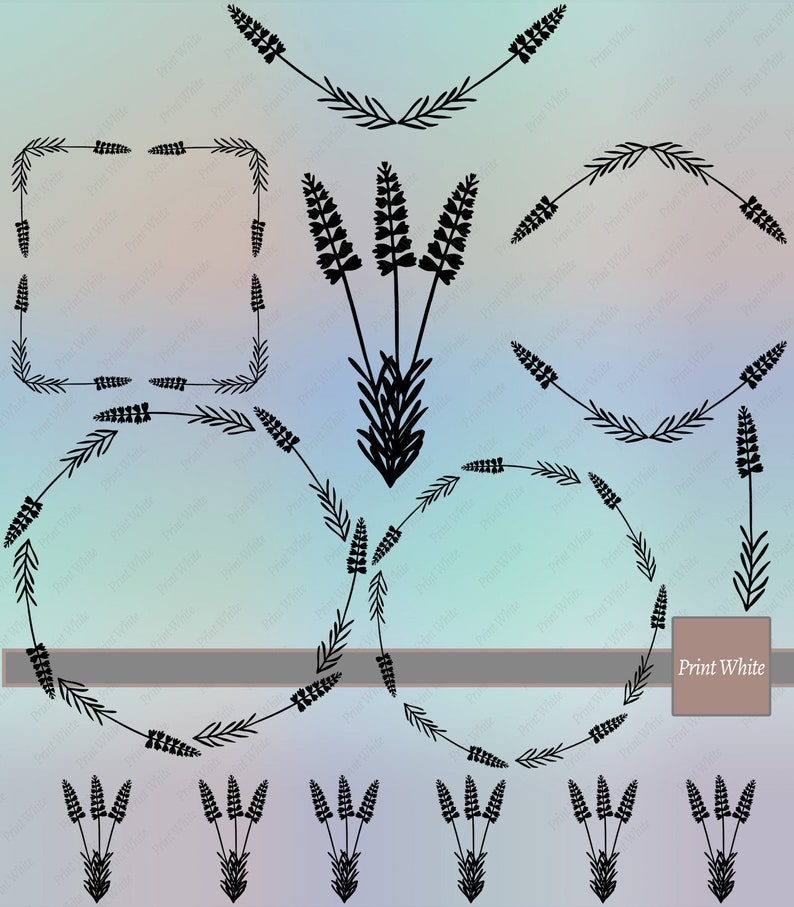 Download Lavender Svg Bundle Floral Clipart Lavender Wreath Lavender | Etsy