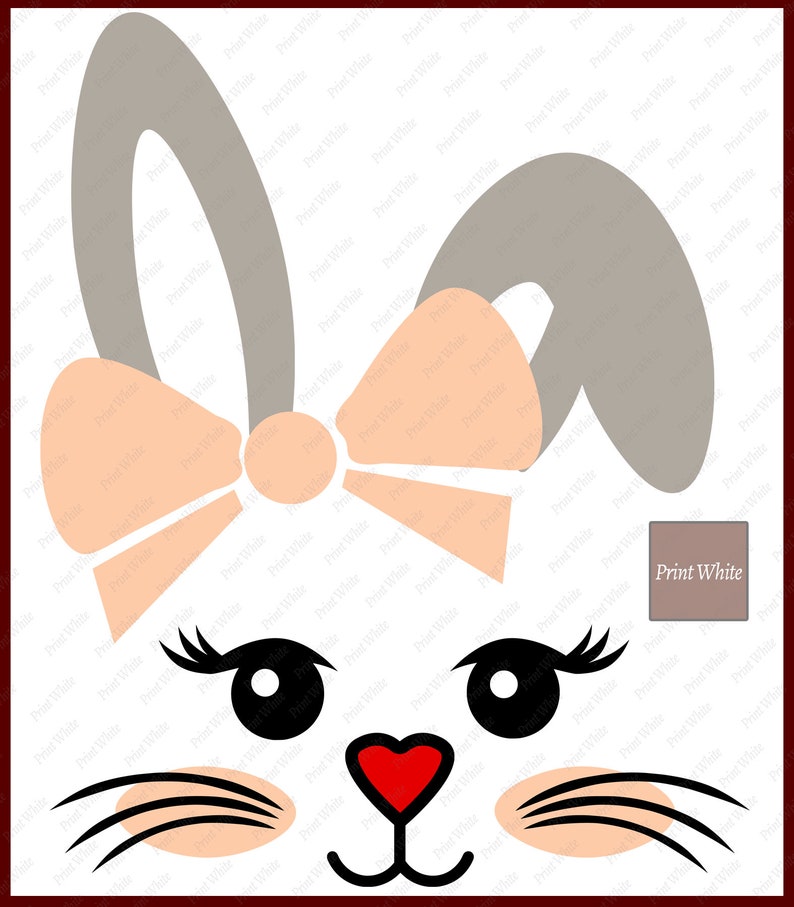 Download Bunny Face Svg Easter Svg Bunny Face Cut File Svg Png | Etsy