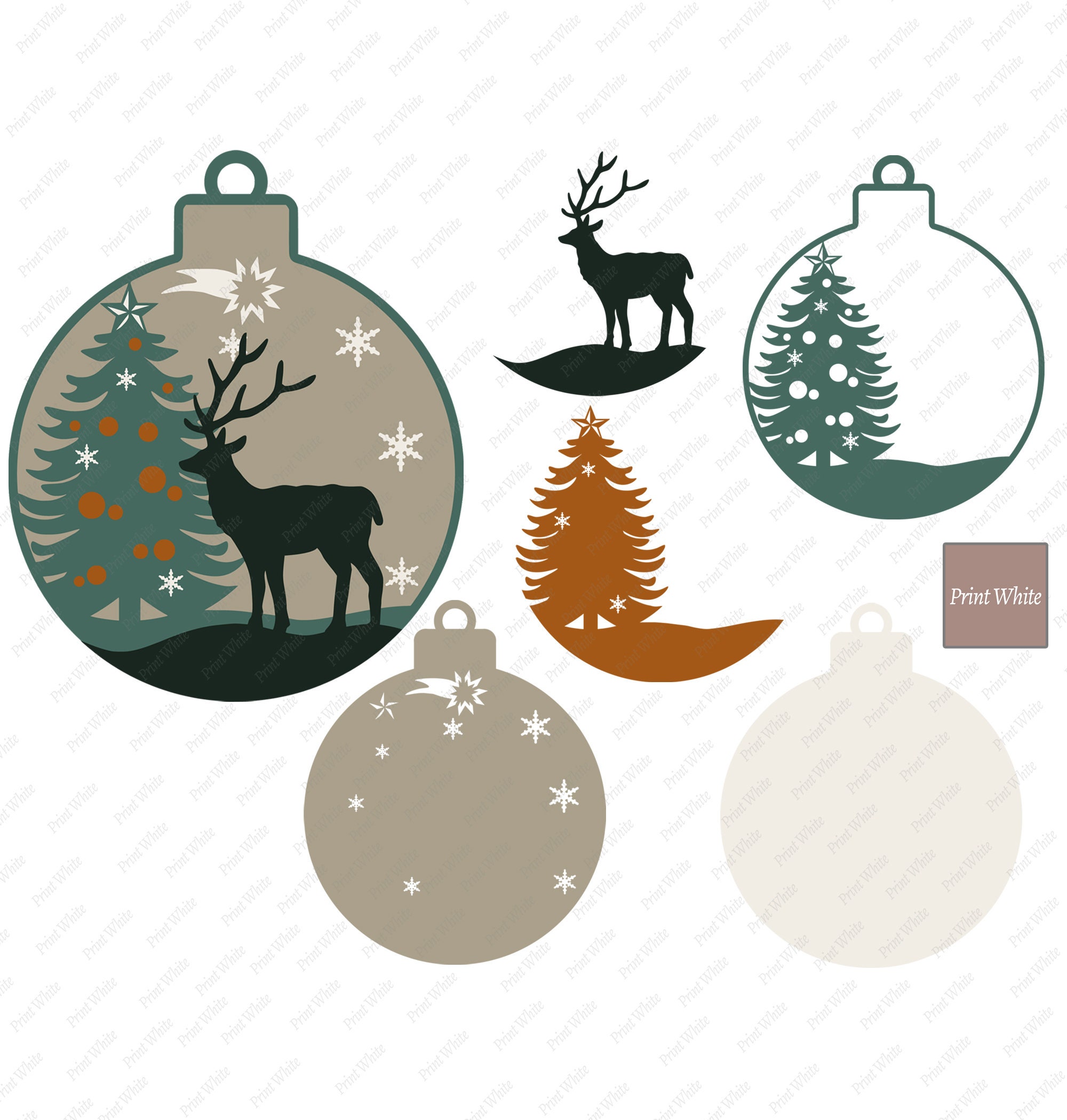 3D Christmas Bauble SVG: Layered Tree Ornament, Laser Cut File (digital  Download) - Etsy, image size:2000x2100