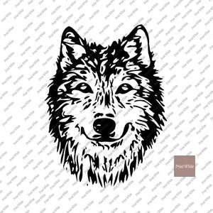 Wolf Svg Silhouette Wolf Clipart Wolf Head Svg Wolf Vector - Etsy UK