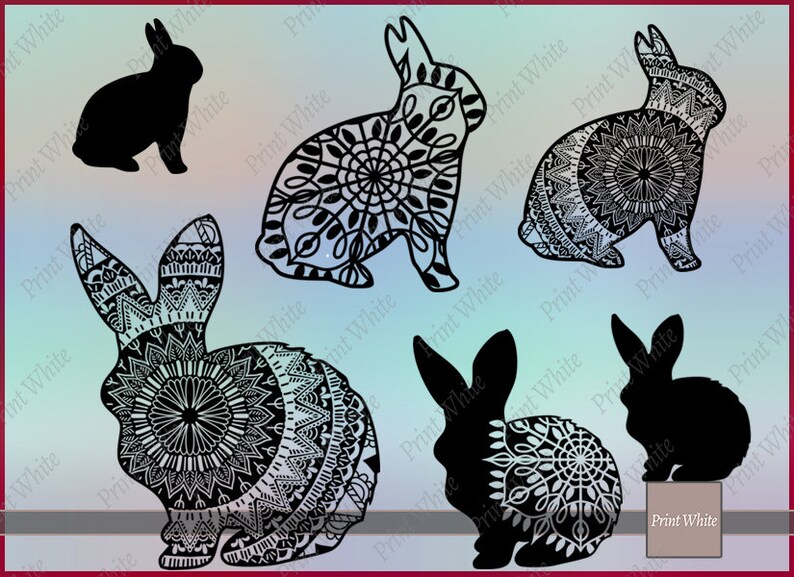 Download Bunny Svg Zentangle Bunny Mandala Bunny Woodland Svg ...