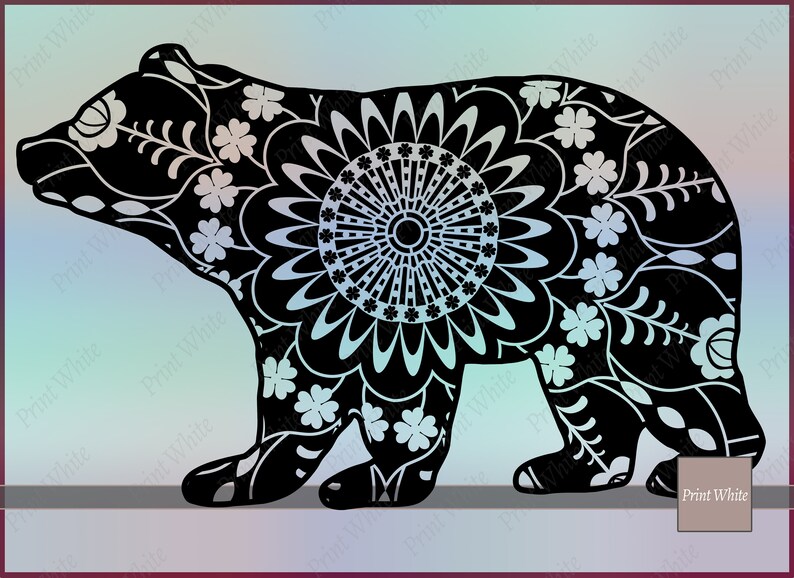Download Bear Svg Boho Bear Svg Mandala Animal Mandala Svg Woodland ...