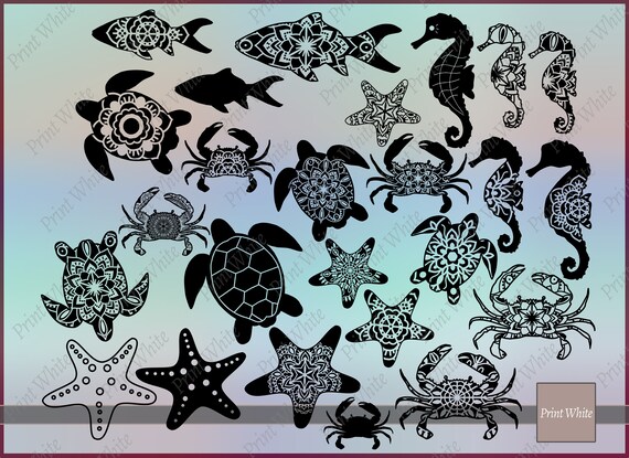 Download Sea Animals Clipart Bundle Ocean Animals Svg Fish Svg Starfish Etsy