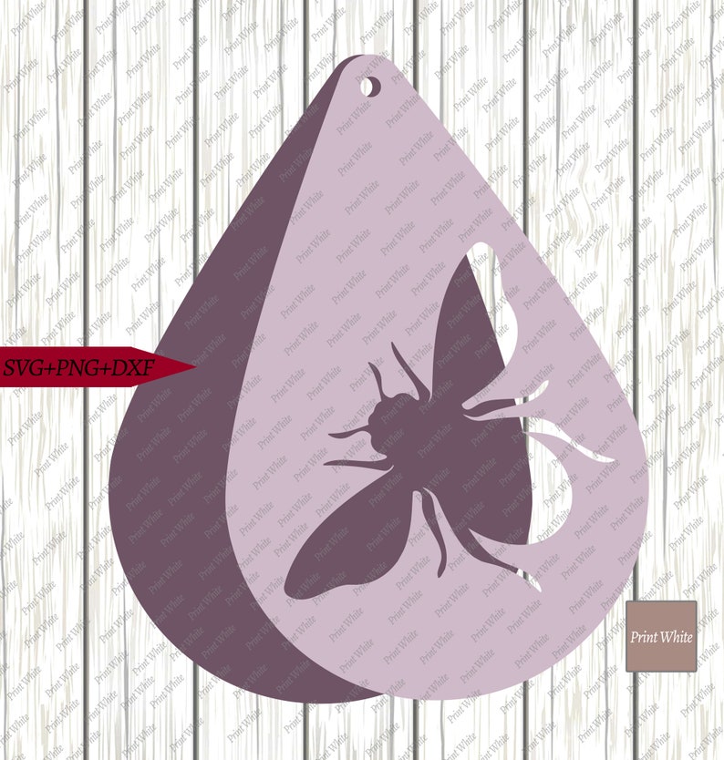 Download Bee Earrings Svg Bundle Teardrop Earrings Bundle Leather ...