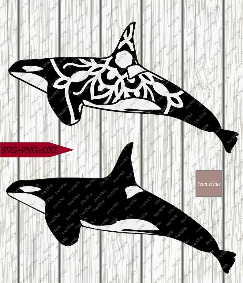 Download Orca Mandala Svg Png Dxf Killer Whale Cut File Animal Mandala | Etsy