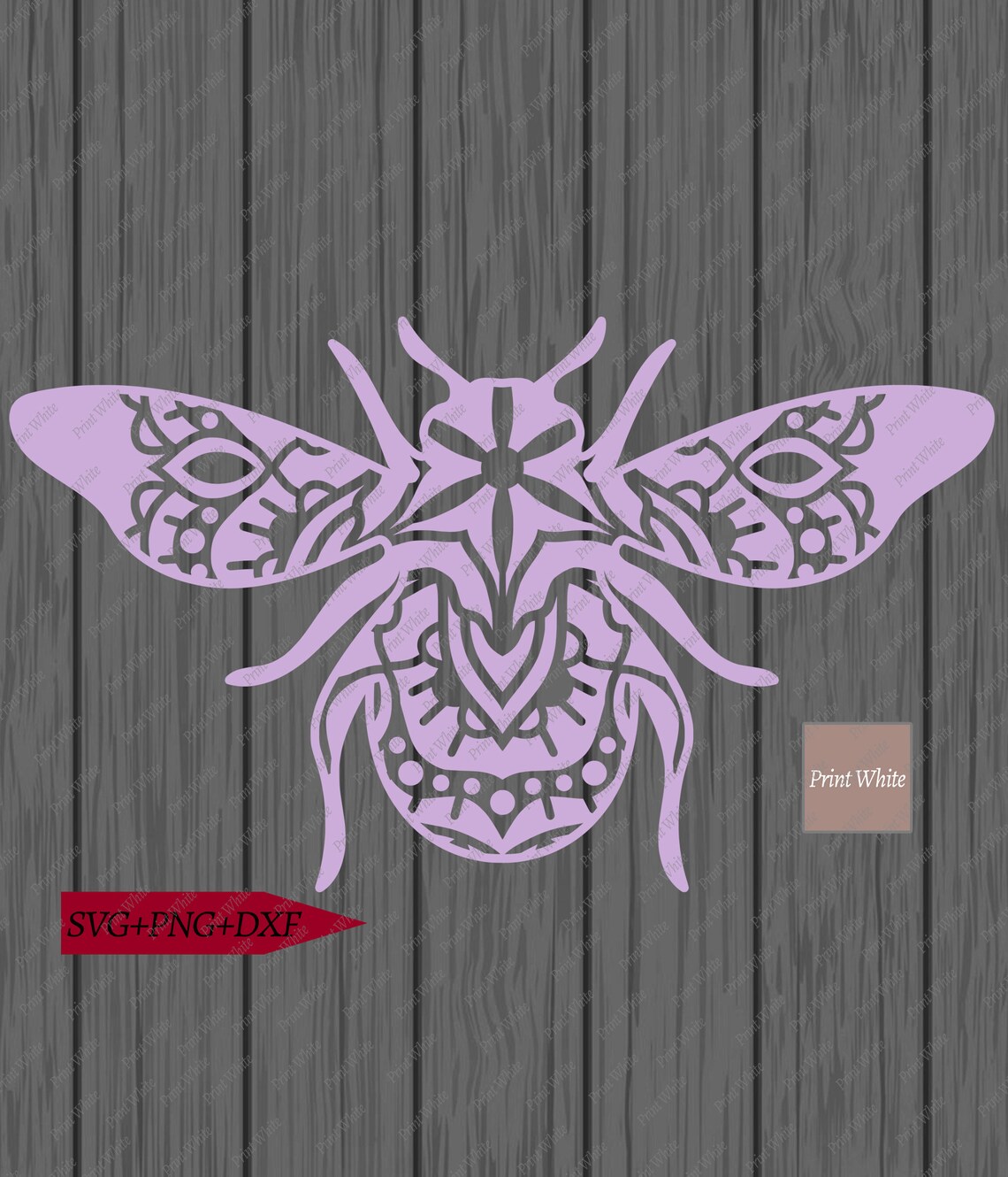 Download Mandala Bee Svg Zentangle Bee Svg Bee Clipart Bee Cut File | Etsy