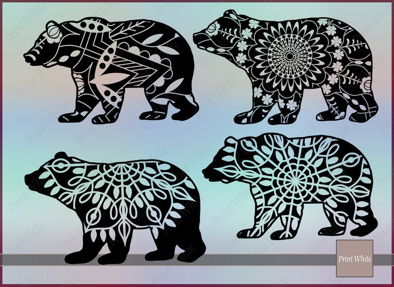 Download Bear Svg Boho Bear Svg Mandala Animal Mandala Svg Woodland ...