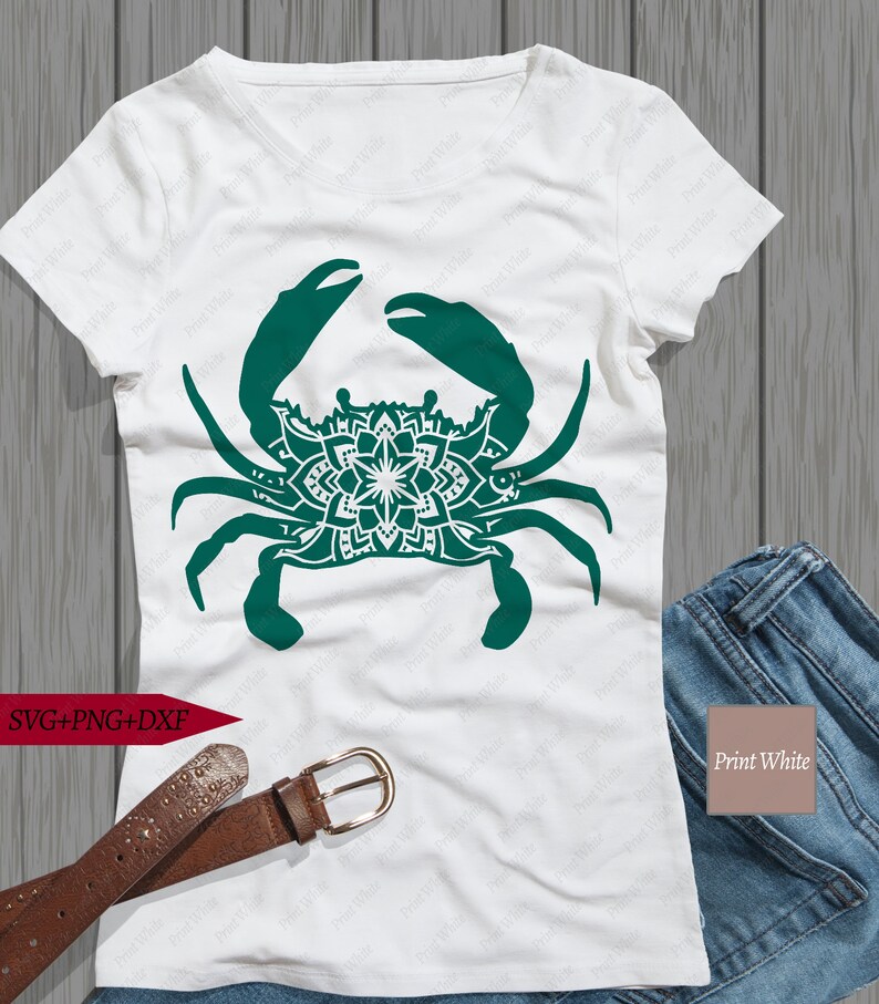 Download Crab Mandala Svg Sublimation Design Crab Svg Dxf Png Nautical Clipart Cricut Cutting File Silhouette Cut File Summer Tshirt Digital Download