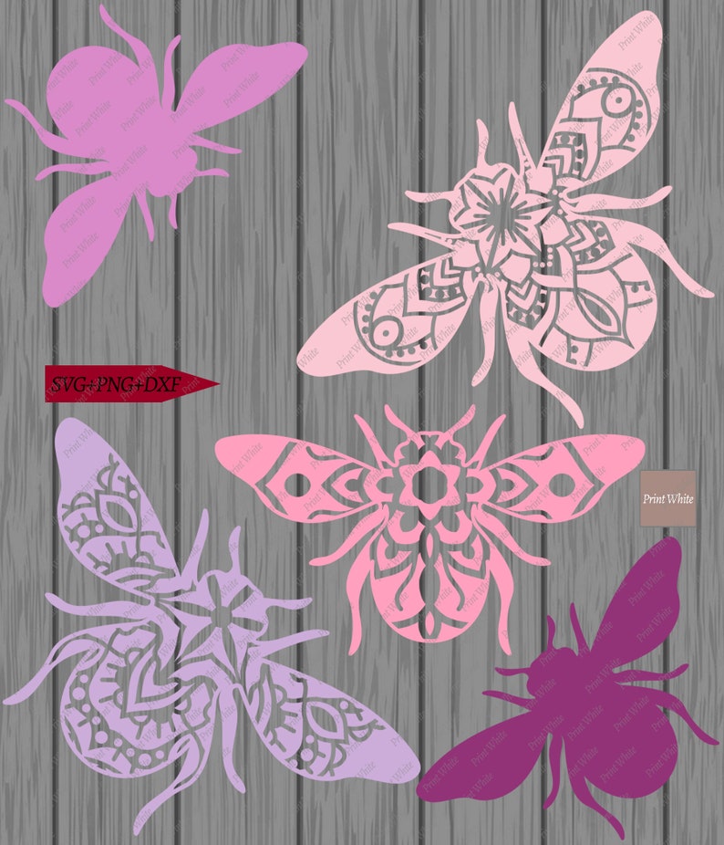 Download Mandala Bee Svg Zentangle Bee Svg Bee Clipart Bee Cut File ...