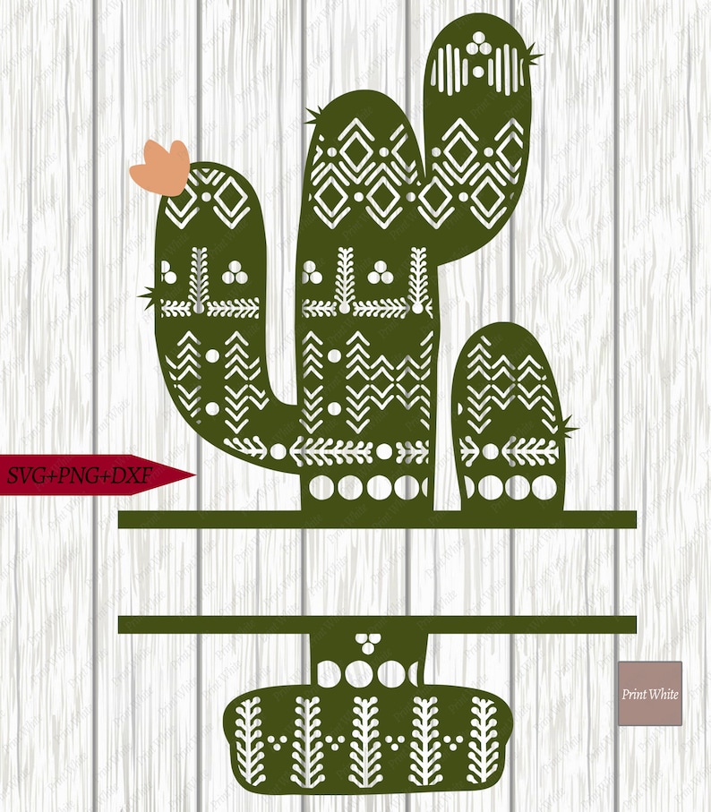 Download Cactus Monogram Svg Boho Cactus Svg Bundle Png Svg Dxf | Etsy