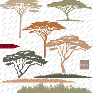 Safari Scene Svg Png Cricut Cut Files Colored Clipart Printable Decal ...