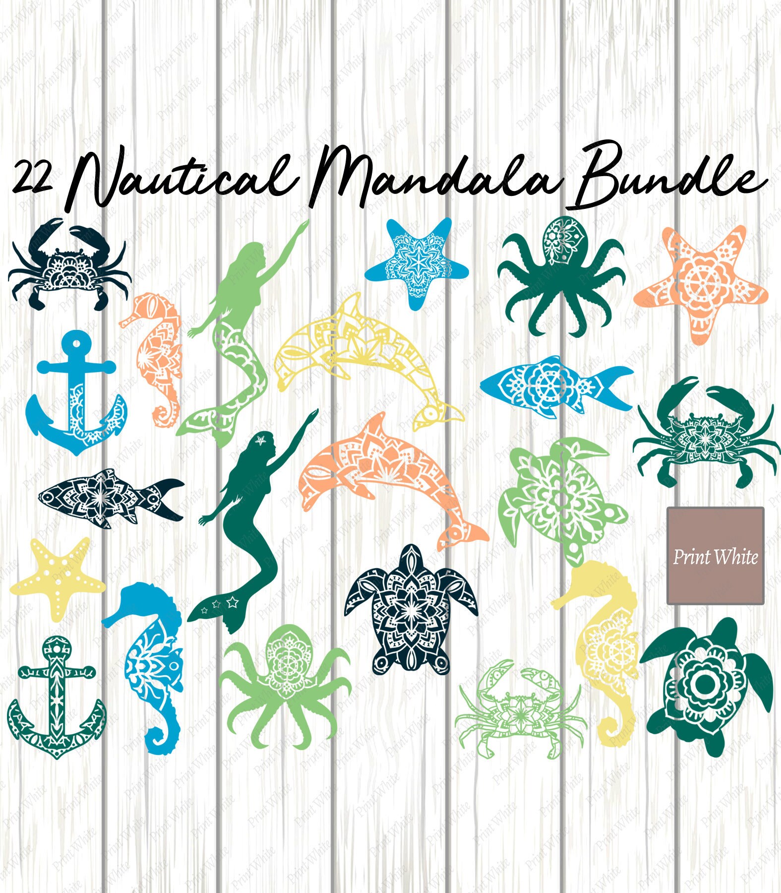 Download 22 Nautical Mandala Svg Dxf Png Bundle Nautical Sublimation Etsy