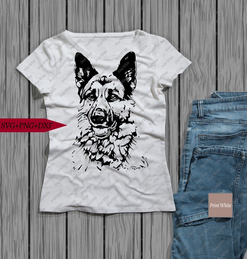 Download German Shepherd Face Svg Dxf Png Dog Clipart Portrait Cut File | Etsy