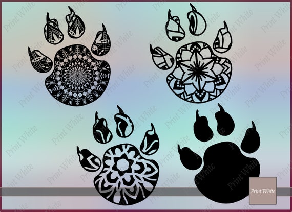 Download Mandala Paw Svg Zentangle Svg Mandala Paw Cut File Paw Cutting Etsy