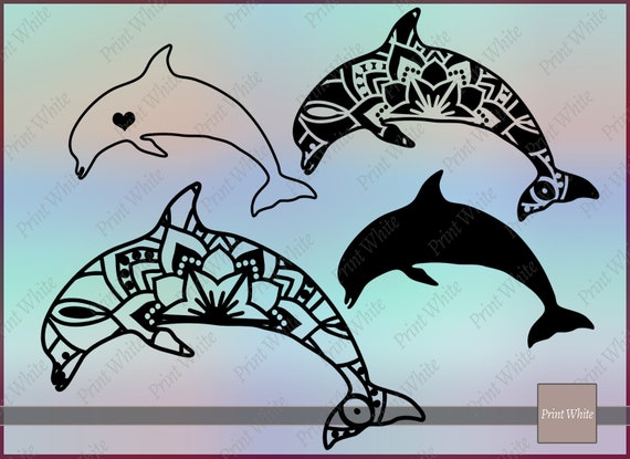Download Dolphin Clip Art Dolphin Svg Dolphin Mandala Svg Zentangle ...