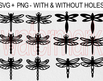 Dragonfly SVG Set for Earrings and Pendants - Beautiful Insect Design for Jewellery Making and Crafts