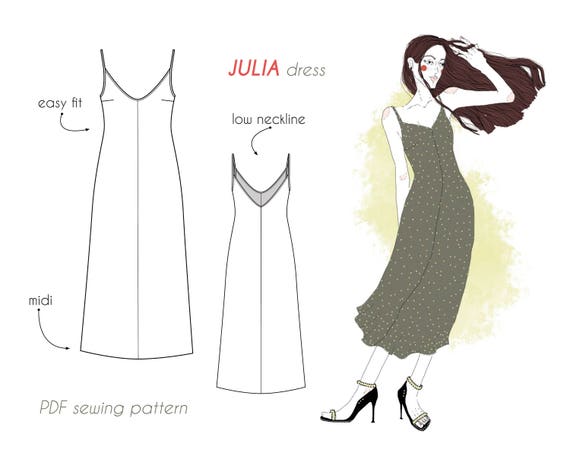 pattern midi dress