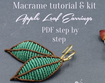 Modèle macramé, tutoriel ou kit de boucles d’oreilles macramé, fichier PDF