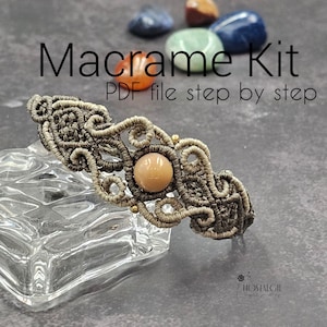 Macrame Bracelet, Macrame Kit, PDF Tutorial Fiora