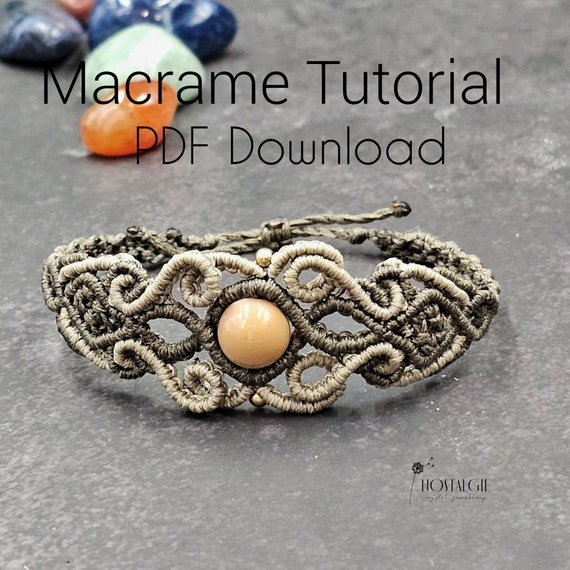 Macrame Bracelet Tutorial, Macrame PDF Download Tutorial Fiora