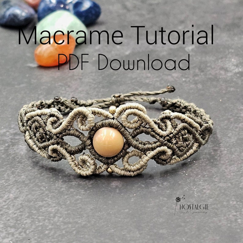 Macrame Bracelet Tutorial, Macrame PDF Download Tutorial Fiora image 1