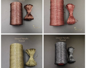 Metallic Thread, Macrame Thread, Waxed Cord 4 colors