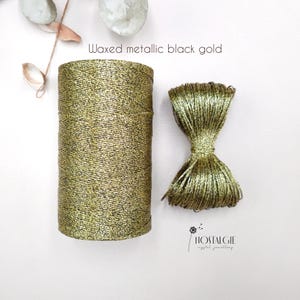 Macrame Waxed Metallic Thread 500 m. Spool