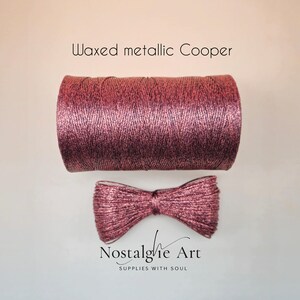 Gewaxt metaaldraad 0,8 mm voor macramé sieraden, duurzaam glanzend zacht polyester garen voor sieraden, kralen, leer handnaaien, Cooper