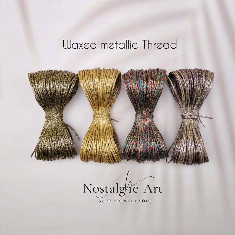 0,8mm Waxed Macrame Knotting Thread, Strong Shiny Polyester Cord for Jewelry, Beading and Leather Stitching, 4 colors Set image 5