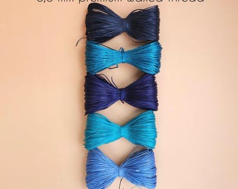 Premium Macrame Thread, Waxed Cord, Macrame Supplies 0.8mm