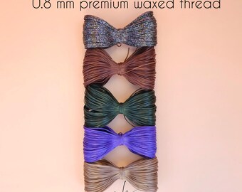 Premium Macrame Thread, Waxed Polyester Cord 0.8mm