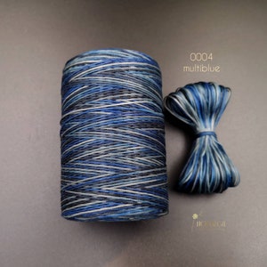 Cordón Macramé, Hilo Encerado Multicolor, Bobina 500 metros 1 mm