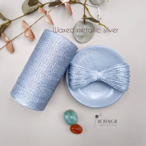 Macrame Waxed Metallic Thread 500 m. Spool