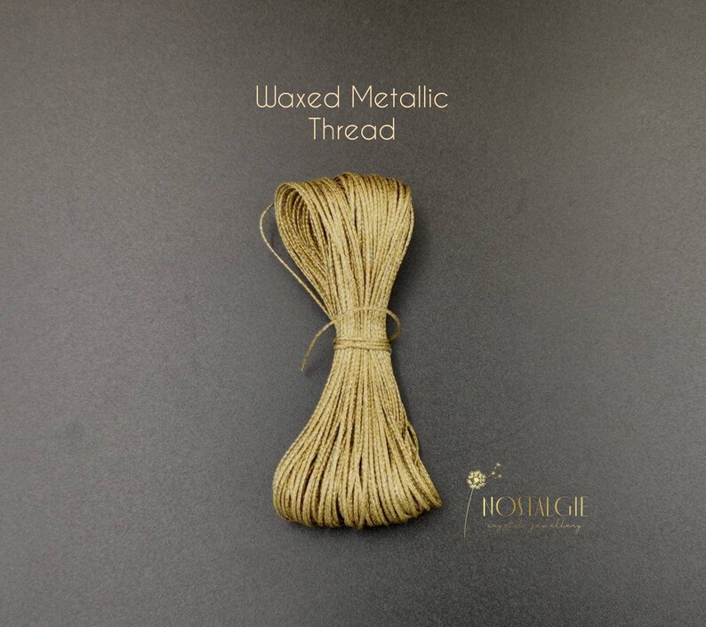Macrame Waxed Metallic Thread Gold Metallic Cord Etsy Canada