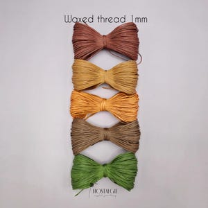 Macrame Thread, Waxed Cord, Macrame supplies 1mm