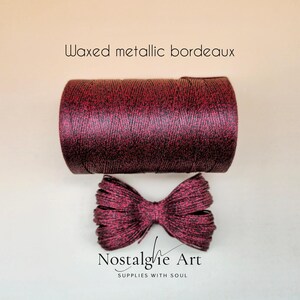 Shiny and Soft Polyester Thread for Jewelry, Waxed Metallic Cord 0,8mm for Macrame, Durable  Beading Thread, Strong Leather Hand Sewing,