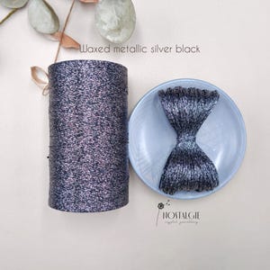 Hilo metálico encerado para macramé, cordón metálico, bobina de 500 m