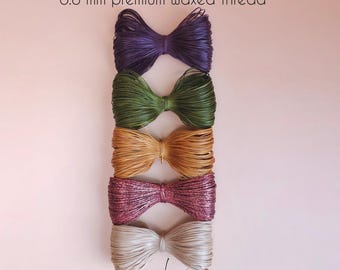 Premium Macrame Thread, Waxed Cord, Macrame Supplies 0.8mm