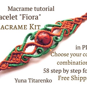 Macrame Bracelet, Macrame Kit, PDF Tutorial Fiora