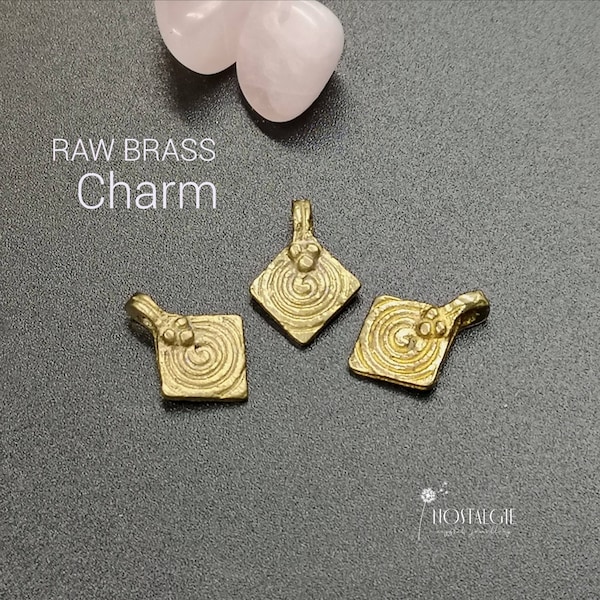Brass Charm, Ethnic Charm, Brass Beads, Brass Pendant for Macrame