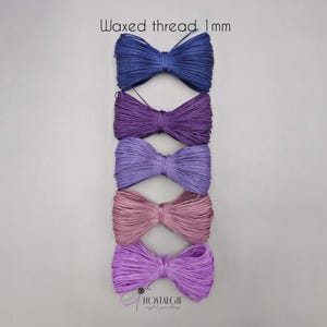 Macrame Thread, Waxed Cord, Macrame Supplies, 1mm