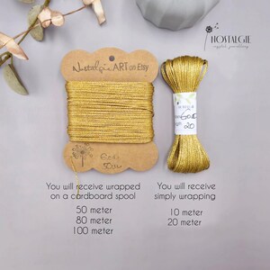 Waxed Metallic Polyester Cord 0,8mm for Macrame, Strong Shiny Jewelry Thread, Soft String for Bookbinding, Beading & Leader Hand Sewing image 8