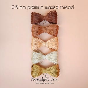 Premium Macrame Thread, Waxed Cord, Macrame Supplies 0.8mm